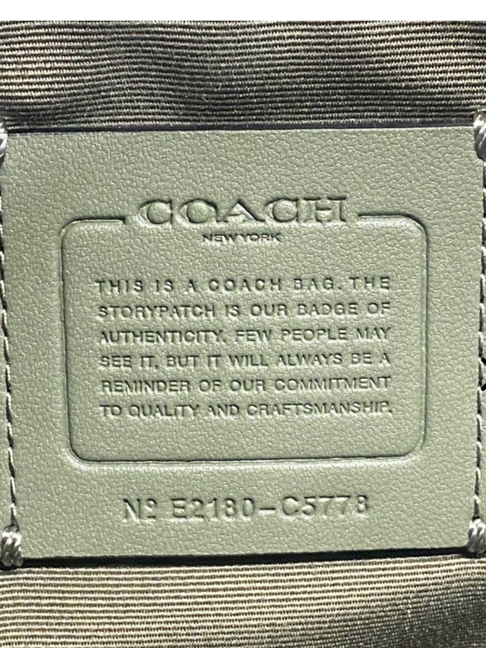 COACH Olive Green Leather Crossbody Bag & Coin Case - Picture 12 of 16